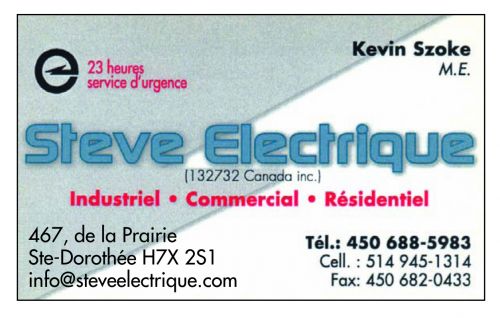 Steve Electrique à Laval